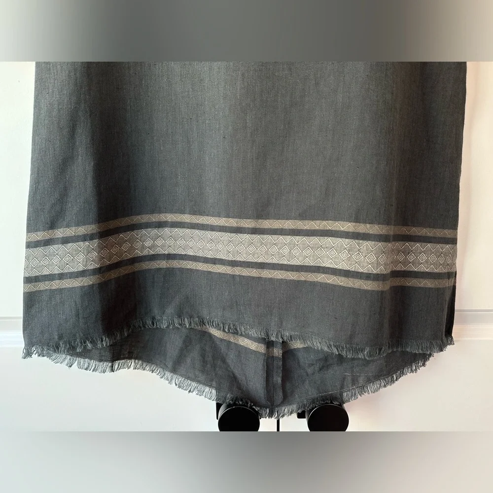 Vintage Margaret O’Leary Women’s Irish Linen Fringe Skirt Size Small